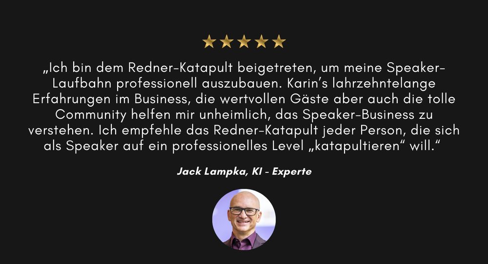 Testimonial von Jack Lampka, KI-Experte